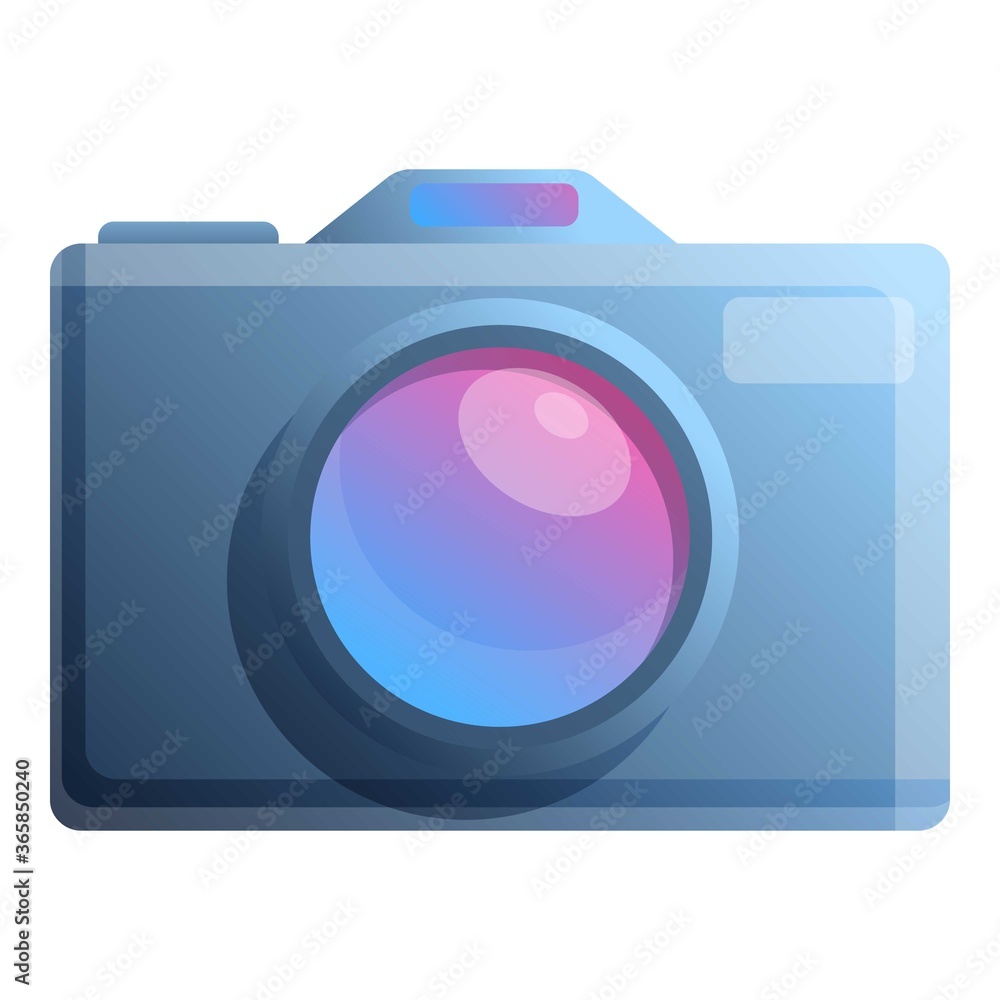 Aufkleber digital camera icon. cartoon of digital camera vector icon for web design isolated on white backgrou