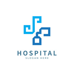 Health logo with initial letter SQ, Q S, S Q logo designs concept. Medical health-care logo designs template.