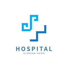 Obraz premium Health logo with initial letter SM, MS, S M logo designs concept. Medical health-care logo designs template.