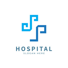Health logo with initial letter S L, LS, S L logo designs concept. Medical health-care logo designs template.