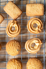 Cookies on a wooden table