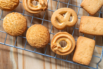 Cookies on a wooden table