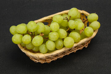 Sweet ripe Green grape branch