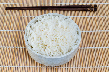 Rice in a cup.