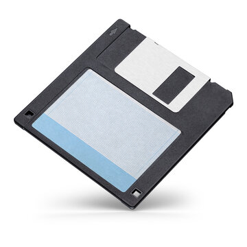 3.5-inch floppy disk or diskette isolated on white