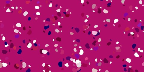 Light pink vector texture with memphis shapes.