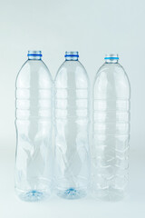 The plastic bottle isolated on white.