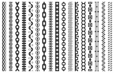 Chain pattern brushes set