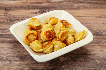 Fried russian dumpling with meat
