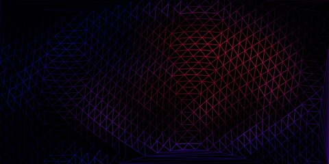 Dark purple, pink vector gradient polygon layout.