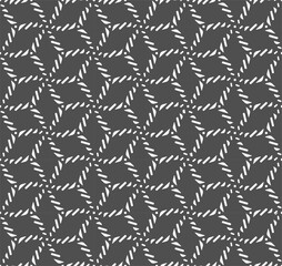 Fototapeta premium Repetitive Wave Graphic Continuous Shapes Texture. Continuous Elegant Vector Roaring Plexus Pattern. Repeat White Dark Decoration 