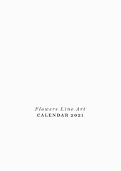 13 of 13 - Cover Page – Calendar 2021 Line Art Flowers