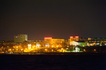 Panorama of the city at night