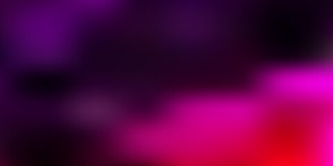 Dark purple, pink vector abstract blur layout.