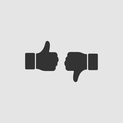 Dislike like icon flat