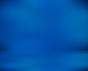 Blue room in 3D.Blur abstract Background