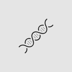 DNA icon flat