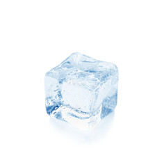 Ice cube on white background