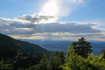 clouds over the mountains