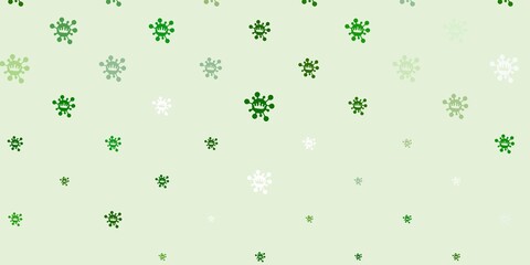 Light green vector template with flu signs.