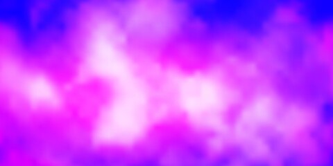 Light Pink, Blue vector texture with cloudy sky. Abstract illustration with colorful gradient clouds. Pattern for your booklets, leaflets.