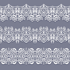Abstract ethnic nature seamless line art stripes