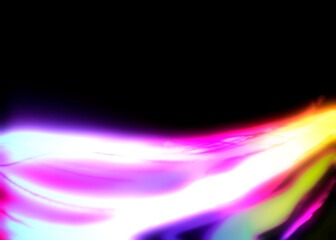 An abstract background of flowing light blades (space travel, mind voyage).
