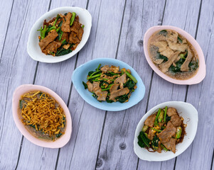Thai Noodle Soups Mixed Dishes 