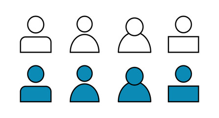 Set of people icons. person icon. User vector icon
