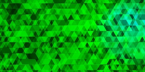 Light Green vector pattern with lines, triangles.
