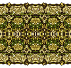 Abstract ethnic nature tile stripe seamless border