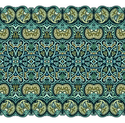 Abstract ethnic nature tile stripe seamless border