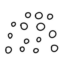 circles set. Trendy vector abstract pieces. Hand drawn modern design for card, print on clothes. Doodle stock illusration