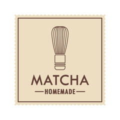 Matcha whisk logo. Matcha logo design.