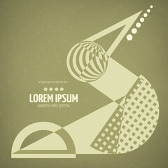 Abstract geometric modern asymmetric design.