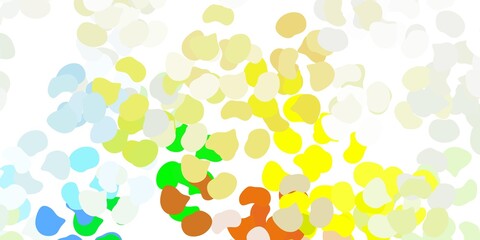 Light multicolor vector background with random forms.