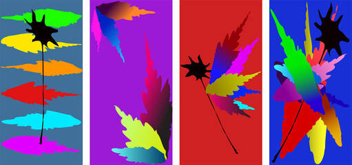 Beautiful background with leaf and flower textures