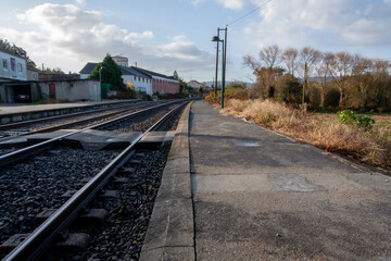 Fototapeta na wymiar Estación de ferrocarril en Galicia