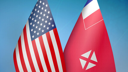United States and Wallis and Futuna two flags