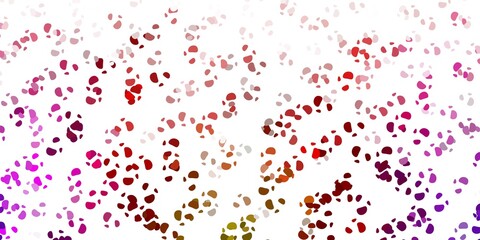 Light pink, yellow vector background with random forms.