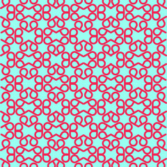 chain pattern two color blue and coral pattern seamless texture textile