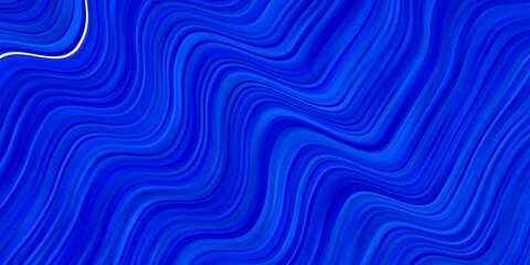 Light BLUE vector pattern with wry lines. Colorful illustration, which consists of curves. Template for cellphones.