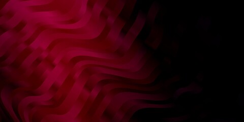Obraz premium Dark Pink vector template with wry lines. Abstract illustration with bandy gradient lines. Pattern for ads, commercials.