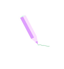 Vector illustration of pencil. Isolated object