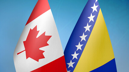 Canada and Bosnia and Herzegovina two flags