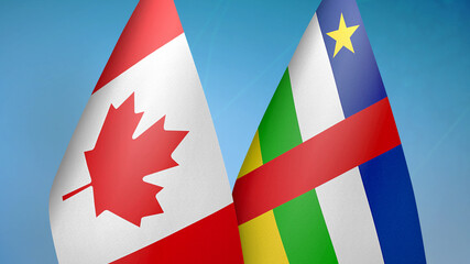 Canada and Central African Republic two flags