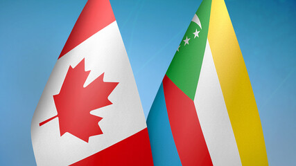 Canada and Comoros two flags