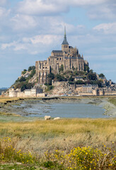 Le Mont-Saint-Michel, island with the famous abbey, Normandy, France