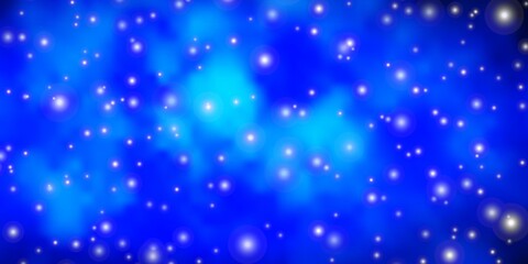 Dark BLUE vector pattern with abstract stars. Modern geometric abstract illustration with stars. Design for your business promotion.