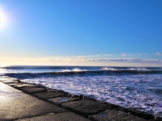 Waves in Shore Katakae Chiba Japan